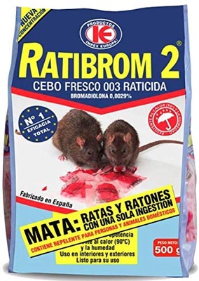 Raticida Cebo Fresco Ratibrom 2 500gr Raticida Cebo Fresco Ratibrom 2 500gr